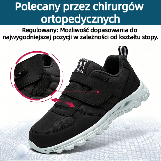 🔥Buty do chodzenia zaprojektowane specjalnie dla osób w średnim i starszym wieku ✅Wsparcie łuku stopy - koryguje różne problemy stóp ✅Wygodne i oddychające - podeszwa antypoślizgowa i amortyzująca wstrząsy - łatwe zakładanie i zdejmowanie