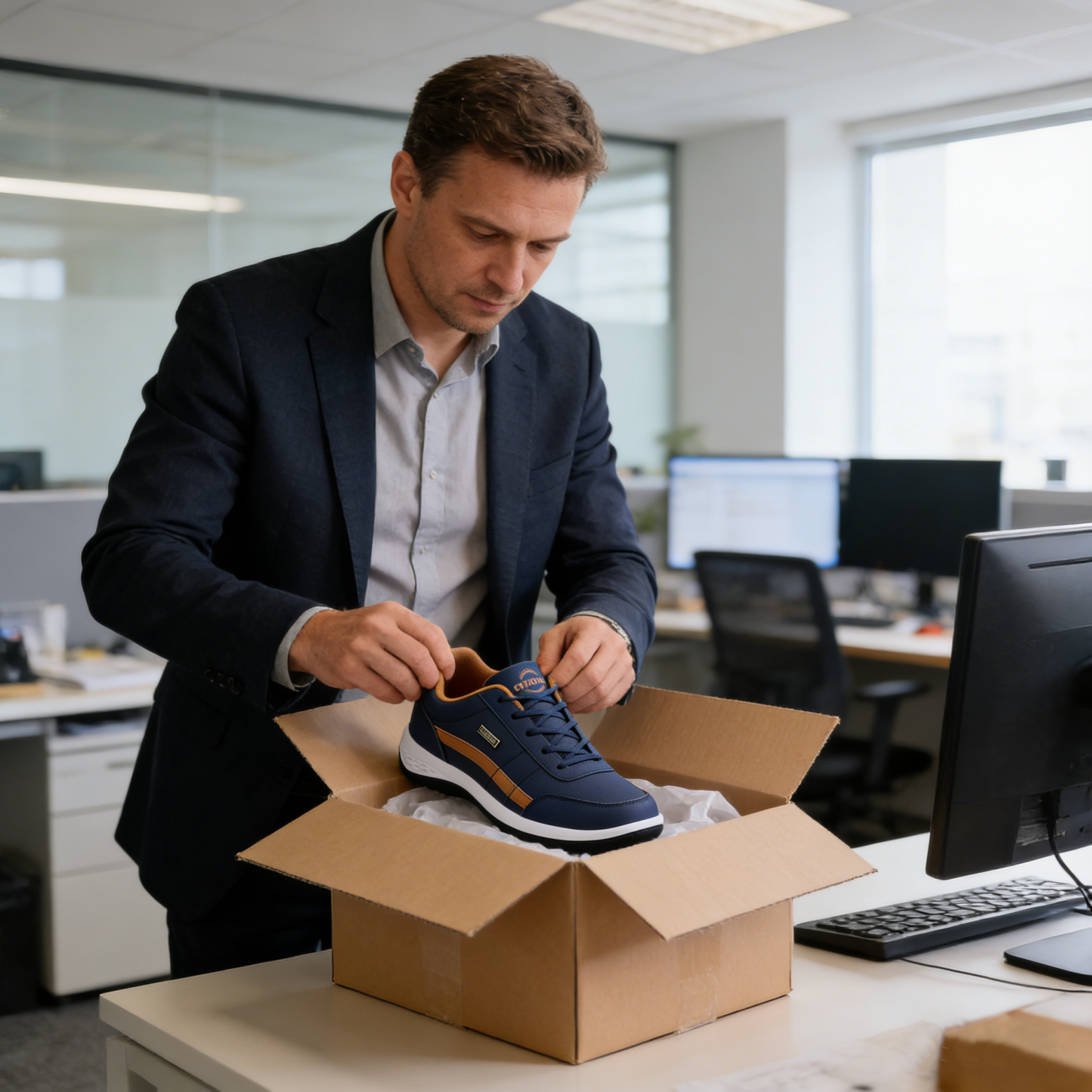 【🎁Oferta ograniczona czasowo】Miękkie i wygodne luksusowe buty ortopedyczne👞 Wykonane z włoskiej skóry nubukowej (podparcie łuku stopy i ulga w bólu stóp)✅