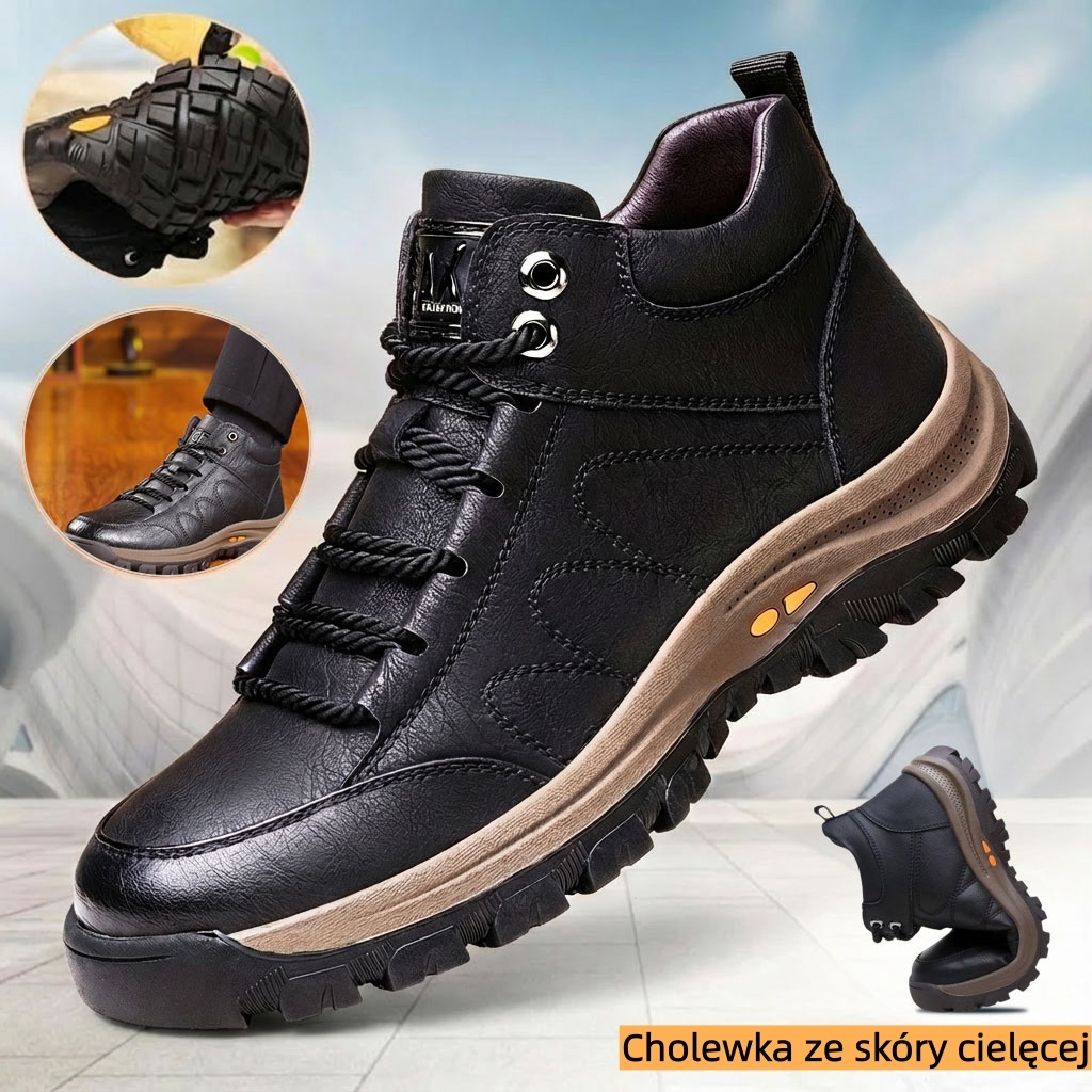 【🎁Oferta ograniczona czasowo】Wykonane z australijskiej skóry cielęcej🐂 Wodoodporne i antypoślizgowe - Wygodne do chodzenia✅ Wsparcie łuku stopy - Łagodzi ból stóp✅