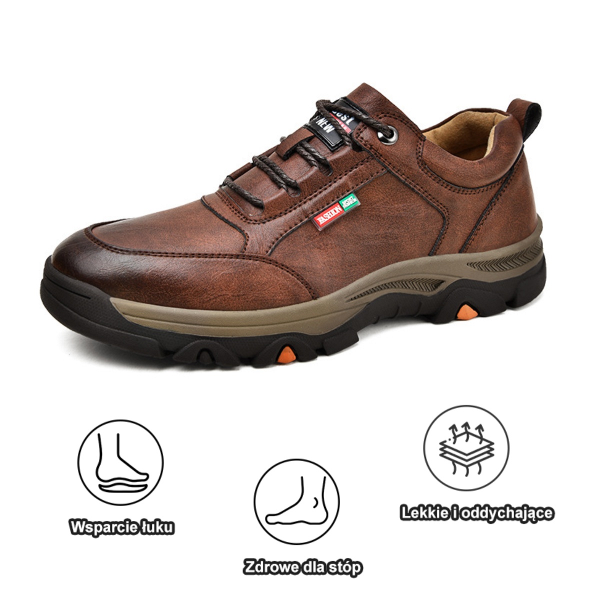 【🔥Dziś połowa ceny - nie przegap】 Ergonomicznie zaprojektowane buty ortopedyczne - konstrukcja z podparciem łuku stopy 👞Łatwo pozbądź się bólu stóp