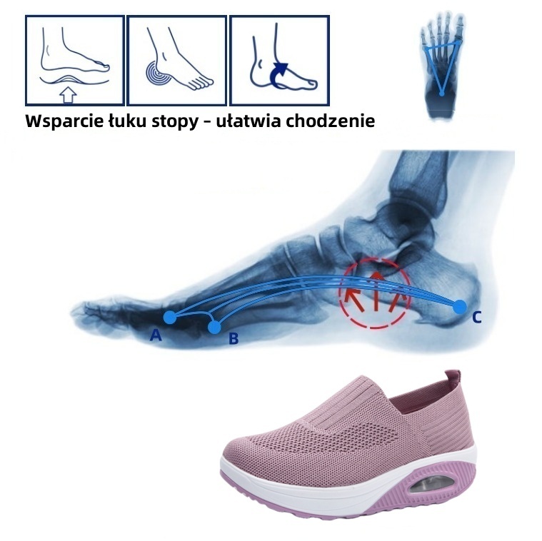 【🔥Dziś połowa ceny - nie przegap】 Ergonomicznie zaprojektowane buty ortopedyczne - konstrukcja z podparciem łuku stopy 👞Łatwo pozbądź się bólu stóp
