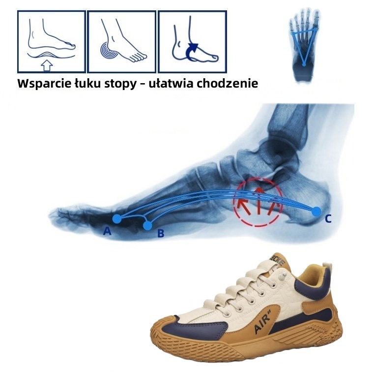[🎁Dzisiaj połowa ceny - nie przegap] Ergonomicznie zaprojektowane buty ortopedyczne - wsparcie łuku stopy 👞Łatwe pozbycie się bólu stóp