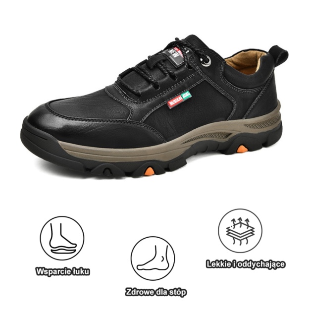 【🔥Dziś połowa ceny - nie przegap】 Ergonomicznie zaprojektowane buty ortopedyczne - konstrukcja z podparciem łuku stopy 👞Łatwo pozbądź się bólu stóp