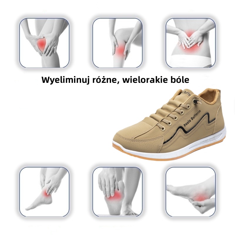 【🔥Dziś połowa ceny - nie przegap】 Ergonomicznie zaprojektowane buty ortopedyczne - konstrukcja z podparciem łuku stopy 👞Łatwo pozbądź się bólu stóp