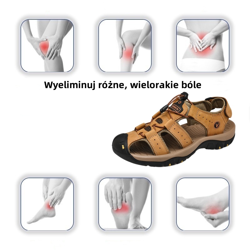 [🎁Dziś połowa ceny - nie przegap] Ergonomicznie zaprojektowane sandały ortopedyczne - bezbolesne chodzenie 👞 sprawiają, że chodzenie jest bardziej komfortowe