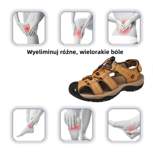 [🎁Dziś połowa ceny - nie przegap] Ergonomicznie zaprojektowane sandały ortopedyczne - bezbolesne chodzenie 👞 sprawiają, że chodzenie jest bardziej komfortowe