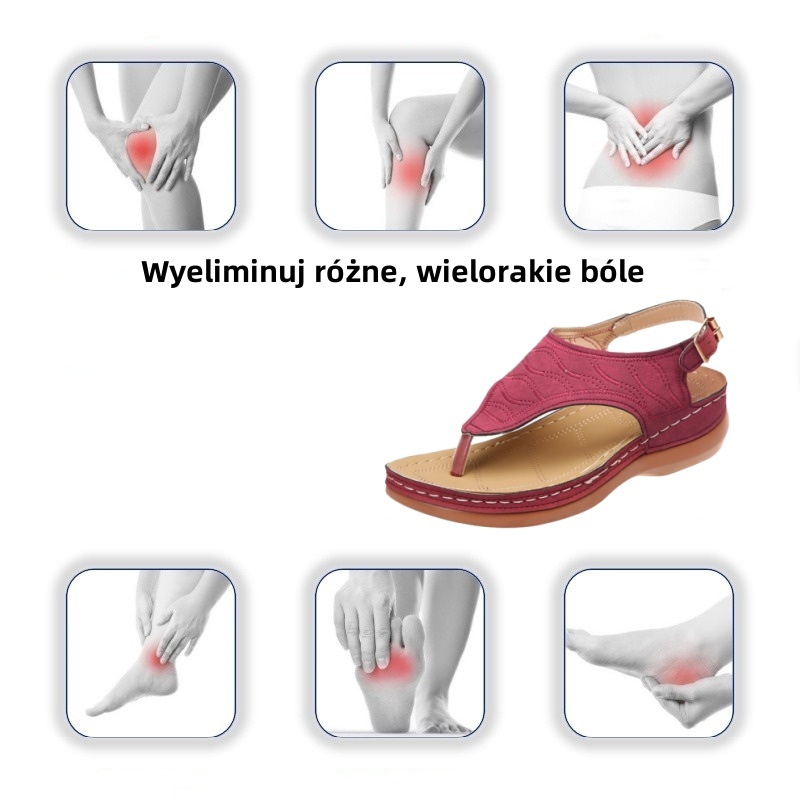 [🎁Dziś połowa ceny - nie przegap] Ergonomicznie zaprojektowane sandały ortopedyczne - bezbolesne chodzenie 👞 sprawiają, że chodzenie jest bardziej komfortowe