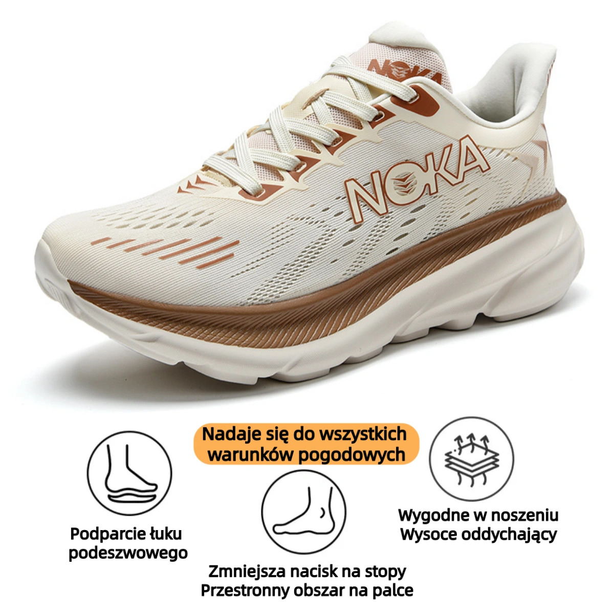 【🎁Oferta ograniczona czasowo】Lekkie i amortyzowane trampki, idealne do codziennego życia w mieście – skutecznie łagodzą problemy ze stopami✅