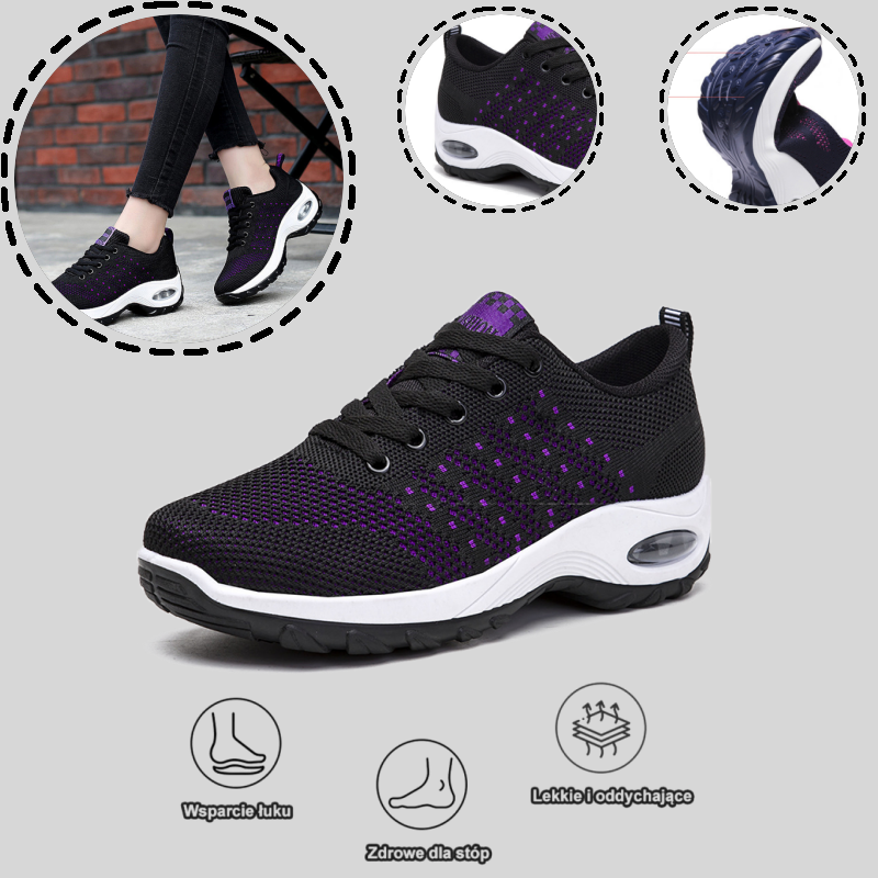 🔥Miękkie i wygodne ortopedyczne buty sportowe – z amortyzacją powietrzną ✅Wsparcie łuku stopy: łagodzi dyskomfort✅