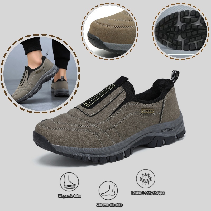 🔥 Włoskie luksusowe buty ortopedyczne ze zamszu, miękkie i wygodne (podparcie łuku stopy - łagodzi ból stóp) ✅