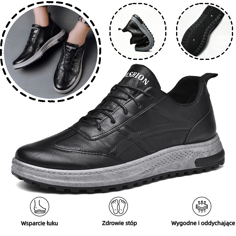 🔥Włoskie buty ortopedyczne ze skóry cielęcej: wsparcie łuku stopy, wygodne i oddychające, ✅łagodzą ból stóp ✅wodoodporne i antypoślizgowe
