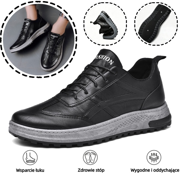 🔥Włoskie buty ortopedyczne ze skóry cielęcej: wsparcie łuku stopy, wygodne i oddychające, ✅łagodzą ból stóp ✅wodoodporne i antypoślizgowe