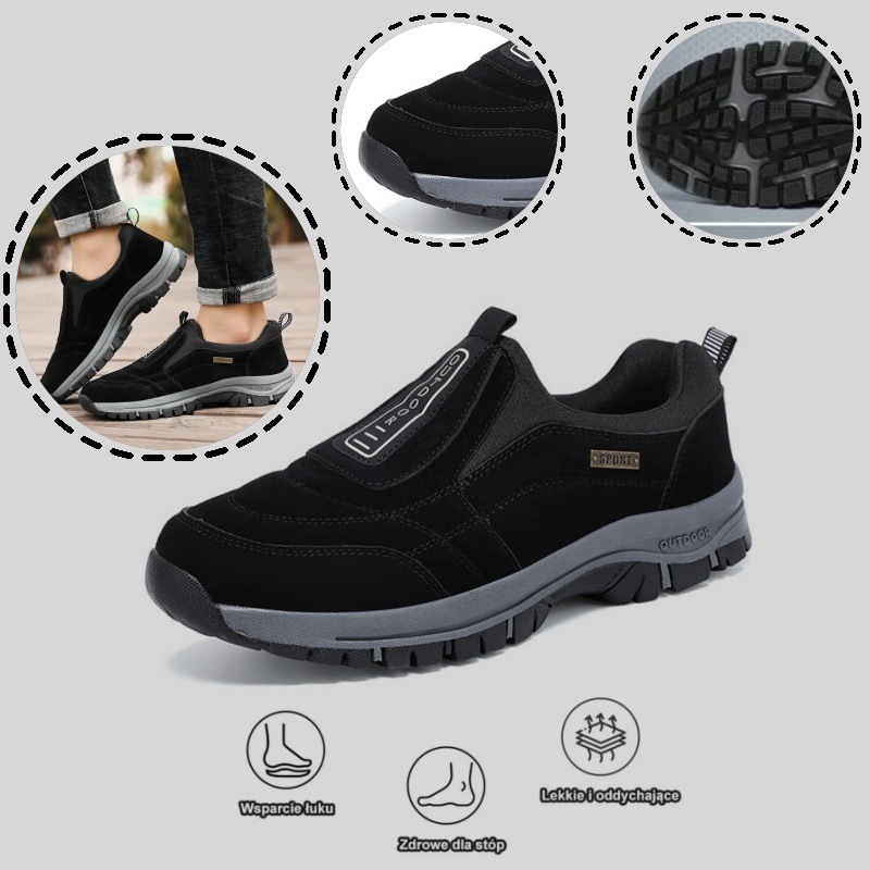🔥 Włoskie luksusowe buty ortopedyczne ze zamszu, miękkie i wygodne (podparcie łuku stopy - łagodzi ból stóp) ✅