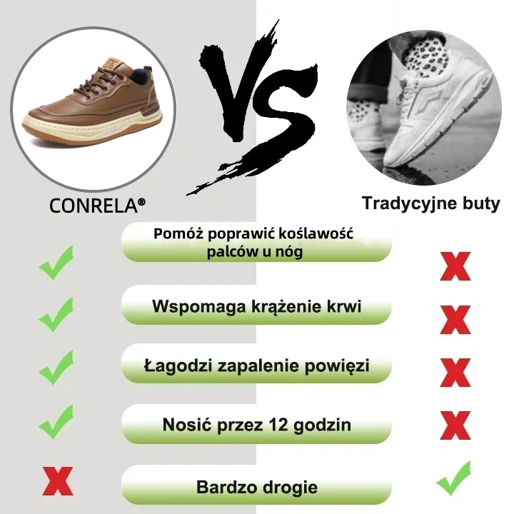 【🎁Oferta ograniczona czasowo】Buty ortopedyczne męskie👞 Wykonane z australijskiej skóry cielęcej 🐂Ekologiczna wkładka z pianki memory: Wygodne i bezbolesne chodzenie - Szyte ręcznie✅