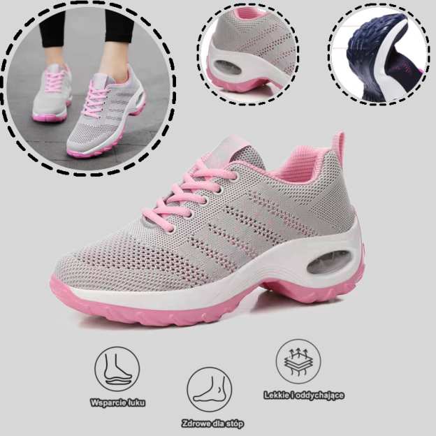🔥Miękkie i wygodne ortopedyczne buty sportowe – z amortyzacją powietrzną ✅Wsparcie łuku stopy: łagodzi dyskomfort✅