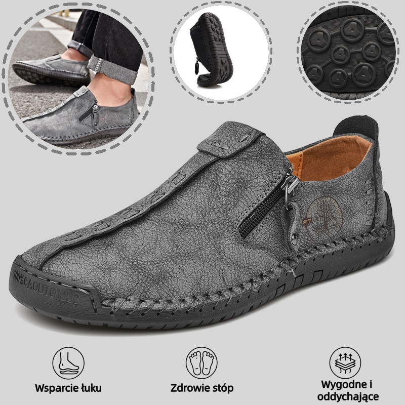 🔥Męskie buty ortopedyczne wykonane z australijskiej skóry cielęcej👞Szyte ręcznie✅Wygodne chodzenie, łagodzenie bólu✅Wodoodporne i antypoślizgowe✅