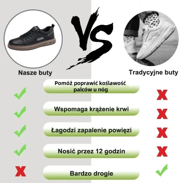 (🎉Wielka wyprzedaż wiosenna -50%, tylko dziś - nie przegap) - Męskie buty ortopedyczne wykonane z australijskiej skóry cielęcej ✅ Wygodne chodzenie i łagodzenie bólu