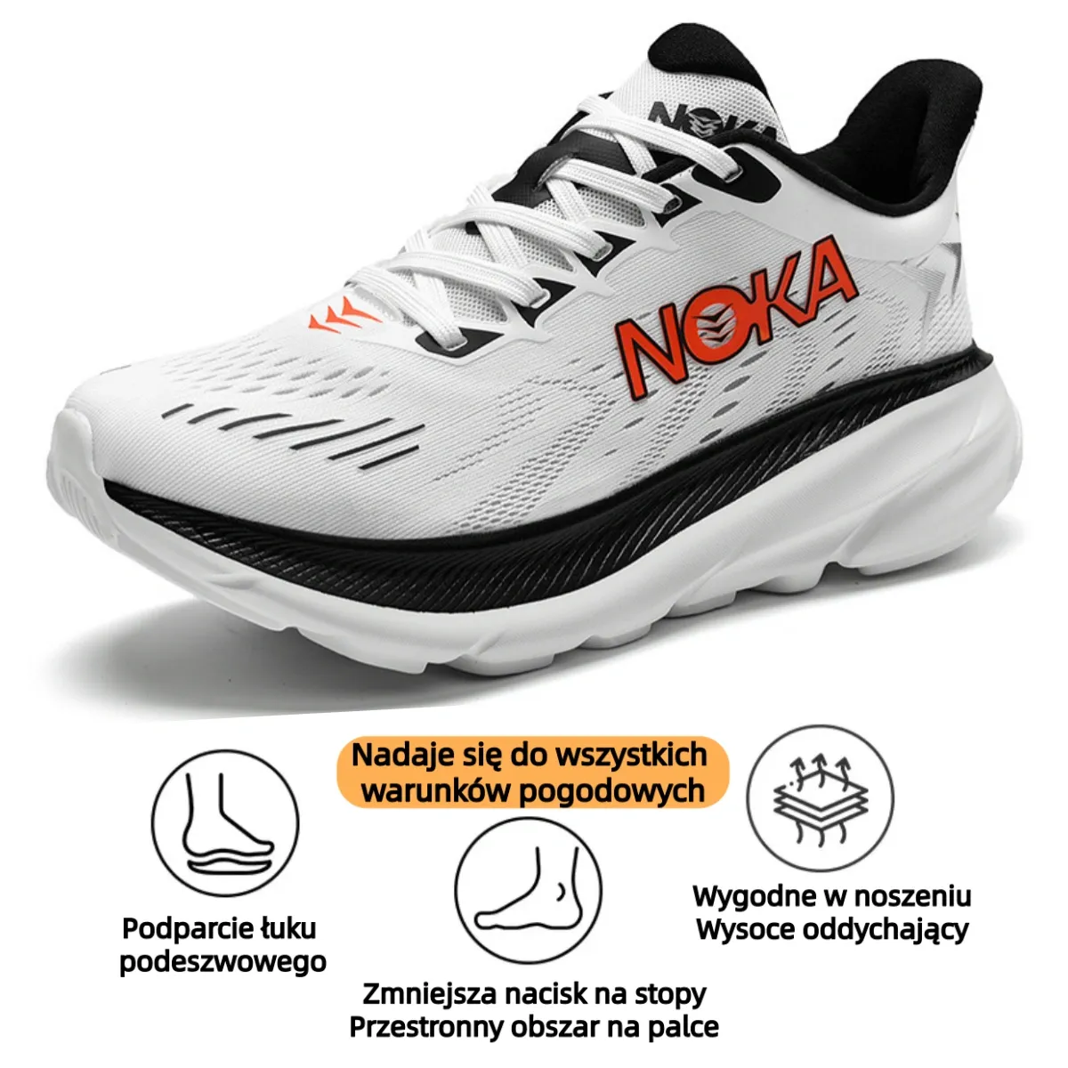 【🎁Oferta ograniczona czasowo】Lekkie i amortyzowane trampki, idealne do codziennego życia w mieście – skutecznie łagodzą problemy ze stopami✅
