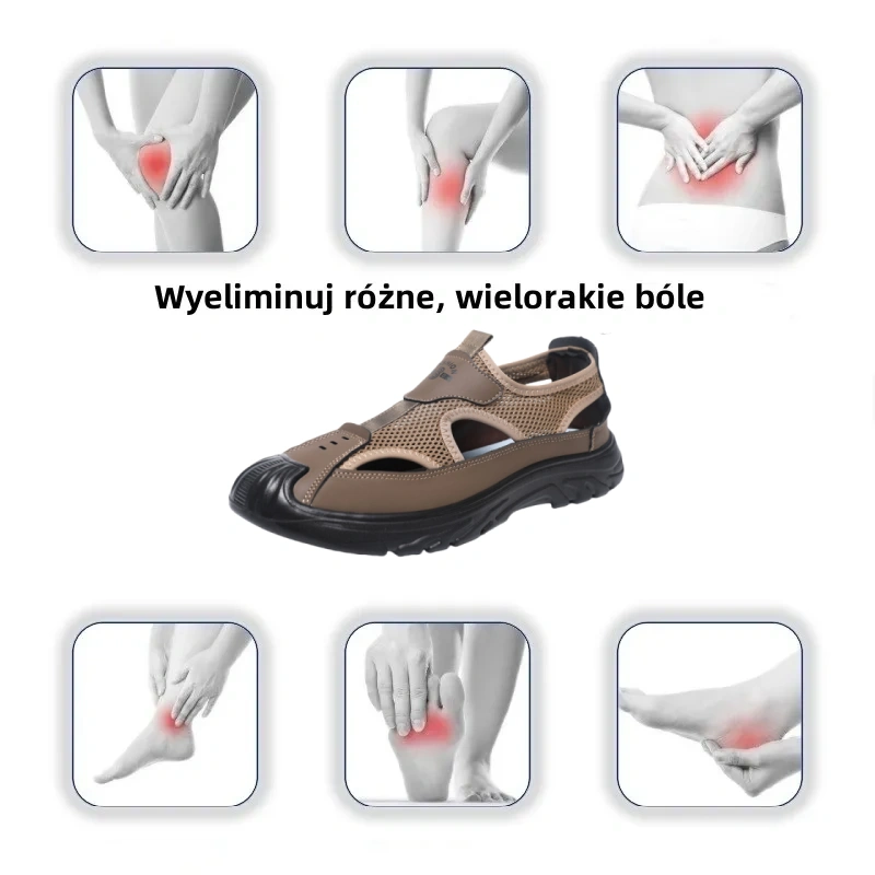 [🎁Dziś połowa ceny - nie przegap] Ergonomicznie zaprojektowane sandały ortopedyczne - bezbolesne chodzenie 👞 sprawiają, że chodzenie jest bardziej komfortowe