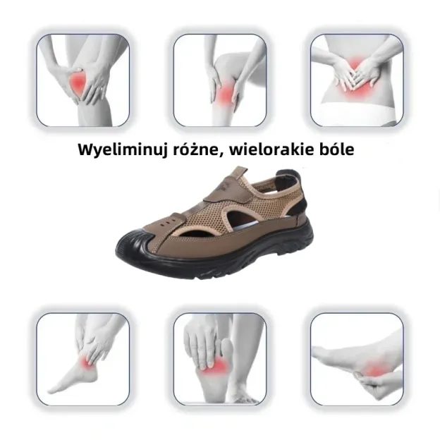[🎁Dziś połowa ceny - nie przegap] Ergonomicznie zaprojektowane sandały ortopedyczne - bezbolesne chodzenie 👞 sprawiają, że chodzenie jest bardziej komfortowe