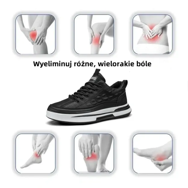 【🎁Oferta ograniczona czasowo】Buty ortopedyczne męskie👞 Wykonane ze skóry cielęcej🐂 Wodoodporne i antypoślizgowe✅ Wsparcie łuku stopy - wygodne chodzenie✅