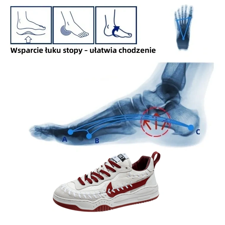 🔥Ergonomiczne buty codzienne szyte ręcznie👞Wsparcie łuku stopy – wygodne chodzenie✅