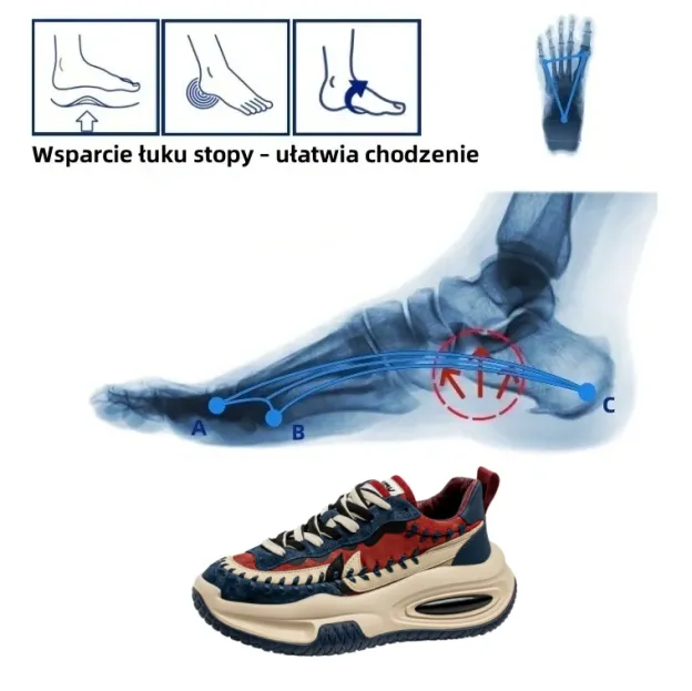 【🎁Oferta ograniczona czasowo】Ergonomiczne buty codzienne 👞 Wsparcie łuku stopy – łatwo łagodzą ból stóp – wygodne chodzenie✅