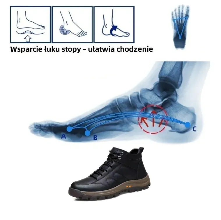 【🎁Oferta ograniczona czasowo】Wykonane z australijskiej skóry cielęcej🐂 Wodoodporne i antypoślizgowe - Wygodne do chodzenia✅ Wsparcie łuku stopy - Łagodzi ból stóp✅