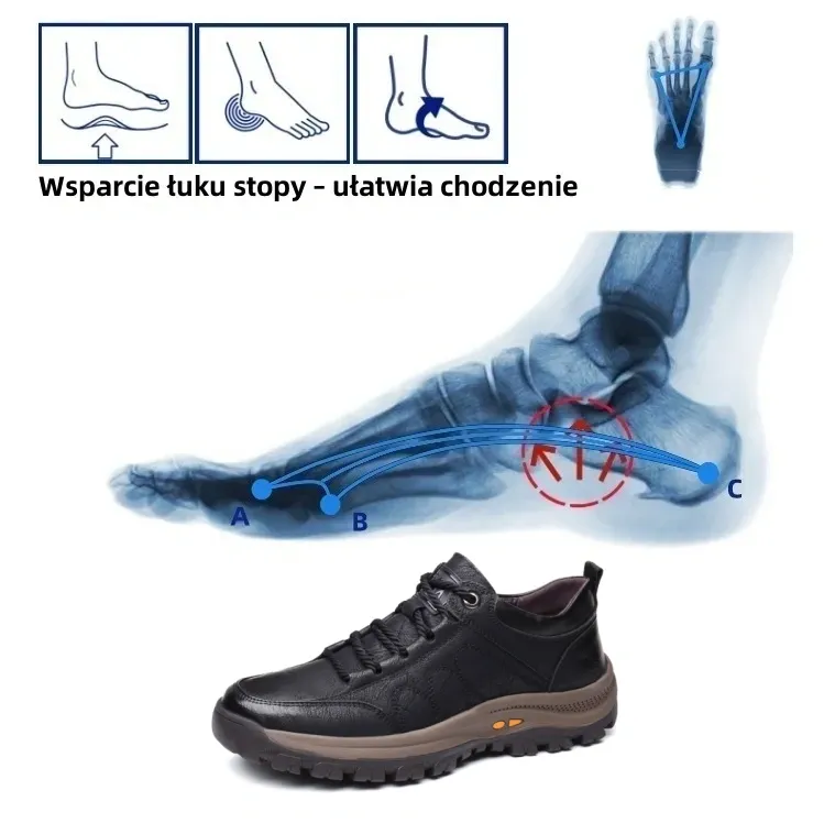 【🎁Oferta ograniczona czasowo】Oryginalne australijskie buty ortopedyczne, wykonane z wygodnej skóry cielęcej👞 (wsparcie łuku stopy - łagodzi ból stóp), pozwalające na wygodne chodzenie✅