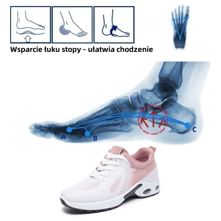 🔥Miękkie i wygodne, amortyzowane buty ortopedyczne✅Wsparcie łuku stopy: łagodzi dyskomfort✅Wygodne i oddychające: zapobiegają zmęczeniu stóp nawet po całym dniu chodzenia✅