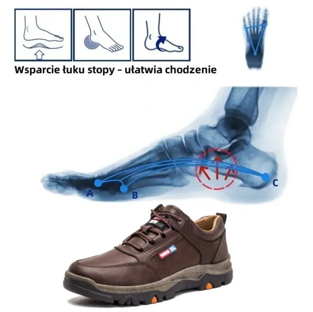 🔥 Ergonomicznie zaprojektowane buty ortopedyczne - konstrukcja z podparciem łuku stopy 👞Łatwo pozbądź się bólu stóp✅
