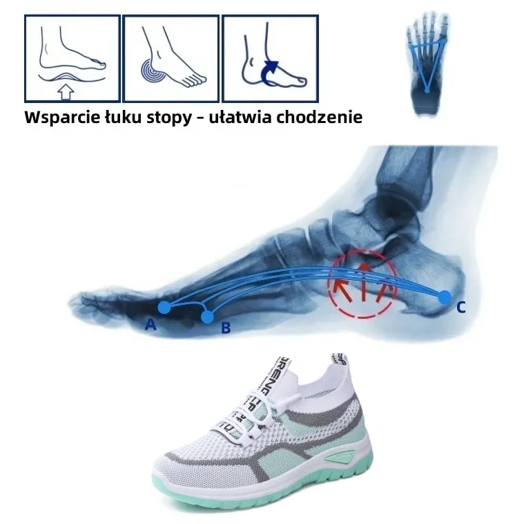 🔥Ergonomiczne damskie buty codzienne👞 - Wsparcie łuku stopy zapewnia wygodę i łatwo łagodzi ból stóp✅