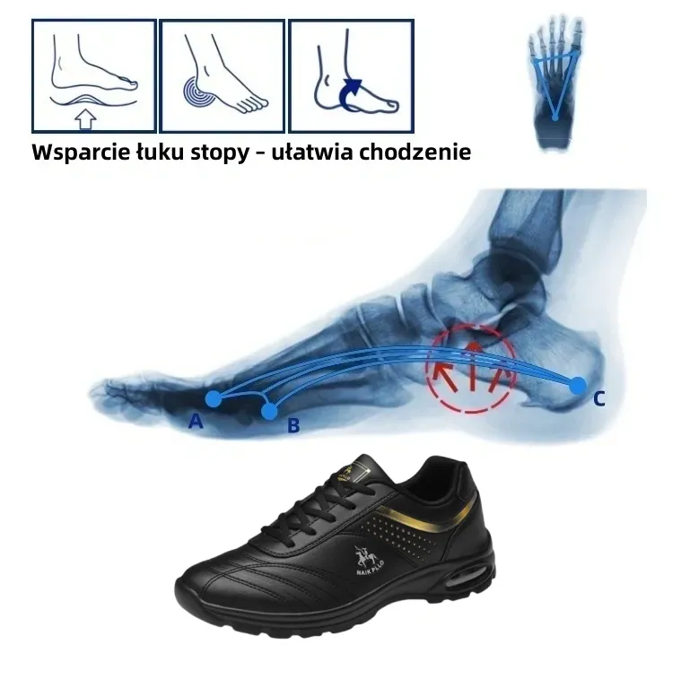  🔥 Ergonomicznie zaprojektowane buty do chodzenia 👞Ręcznie szyte - wodoodporne i antypoślizgowe ✅ Wsparcie łuku stopy dla wygodnego chodzenia
