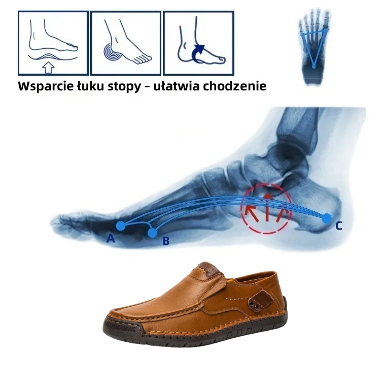 [⏰Ograniczona czasowo zniżka 60% – nie przegap!] 🔥 Męskie buty do chodzenia wykonane z oryginalnej australijskiej skóry cielęcej 👞✅Ręcznie szyte dla wygody chodzenia
