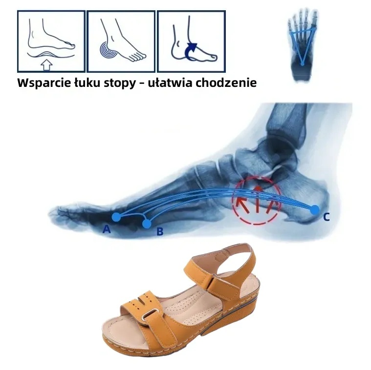 ⏰ Wiosenna wyprzedaż z połową ceny – letnie sandały ortopedyczne z podparciem łuku stopy zapewniające wygodne i bezbolesne chodzenie – ergonomiczna konstrukcja