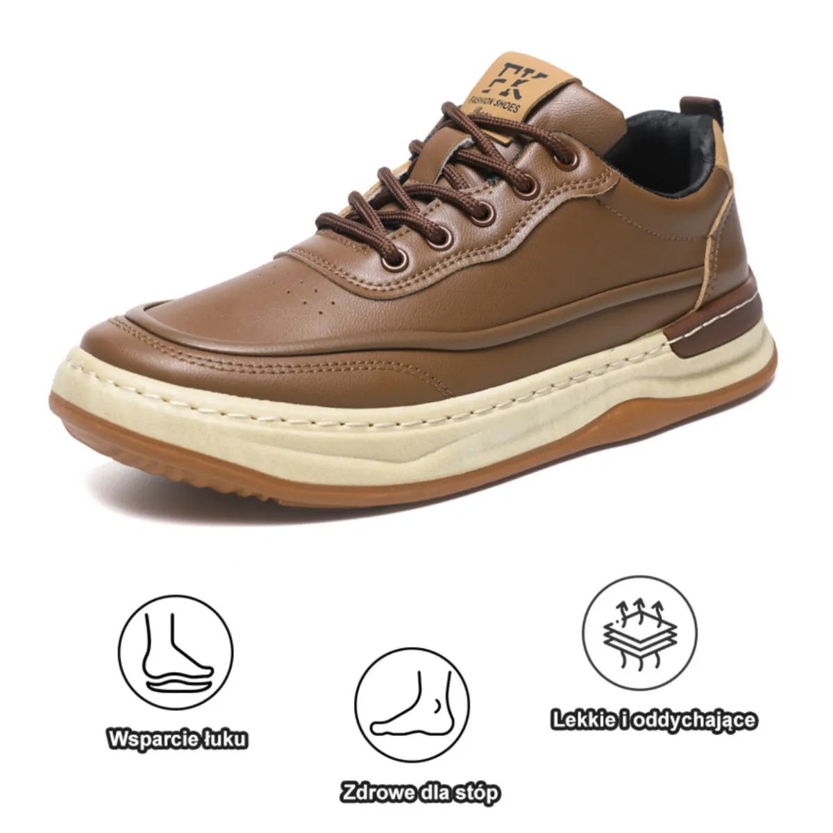 (⏰Wielka wyprzedaż wiosenna 50%, wkrótce się kończy) Męskie buty ortopedyczne wykonane z australijskiej skóry cielęcej ✅Ekologiczna wkładka z pianki memory: wygodne i bezbolesne chodzenie - szyte ręcznie