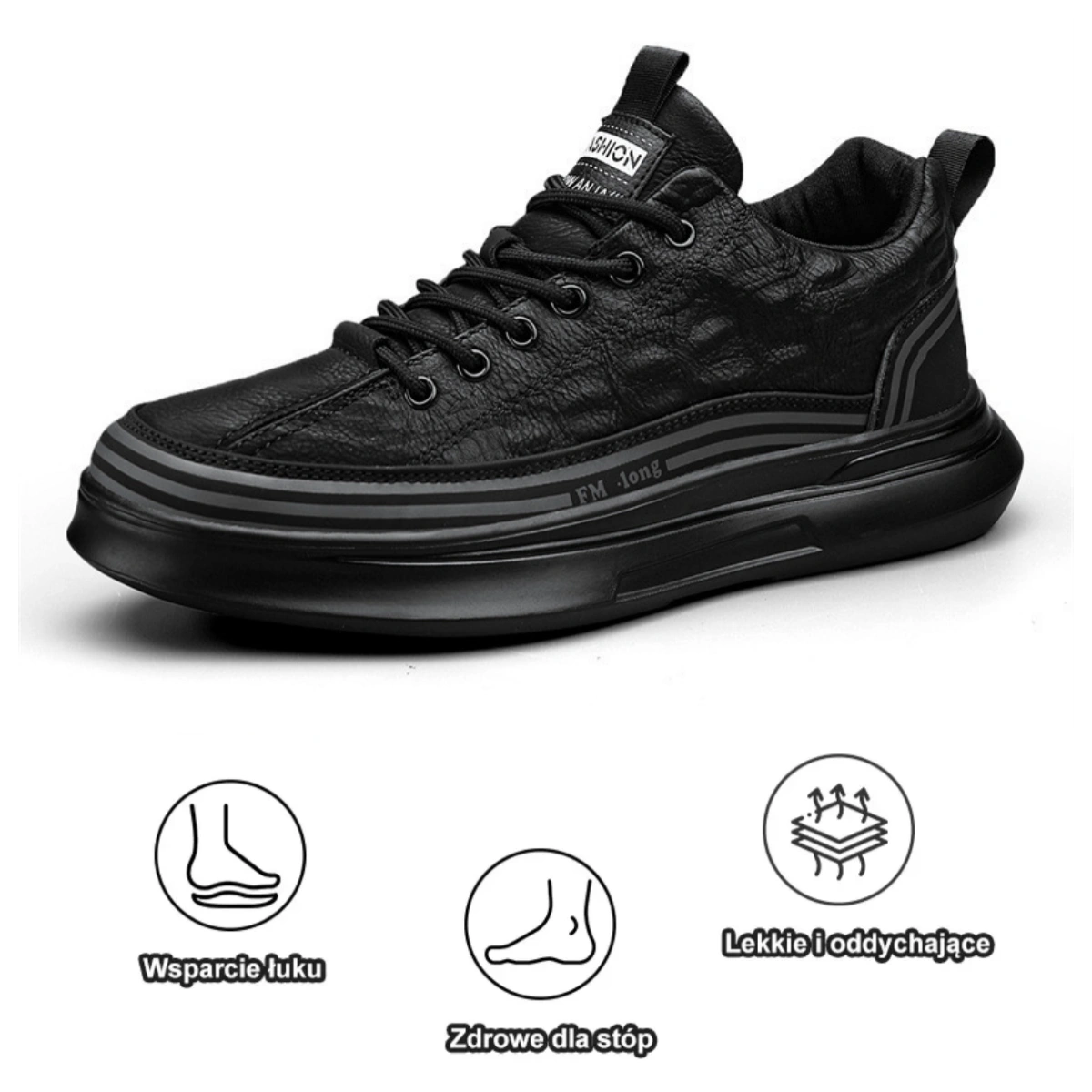 【🎁Oferta ograniczona czasowo】Buty ortopedyczne męskie👞 Wykonane ze skóry cielęcej🐂 Wodoodporne i antypoślizgowe✅ Wsparcie łuku stopy - wygodne chodzenie✅