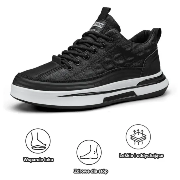 【🎁Oferta ograniczona czasowo】Buty ortopedyczne męskie👞 Wykonane ze skóry cielęcej🐂 Wodoodporne i antypoślizgowe✅ Wsparcie łuku stopy - wygodne chodzenie✅