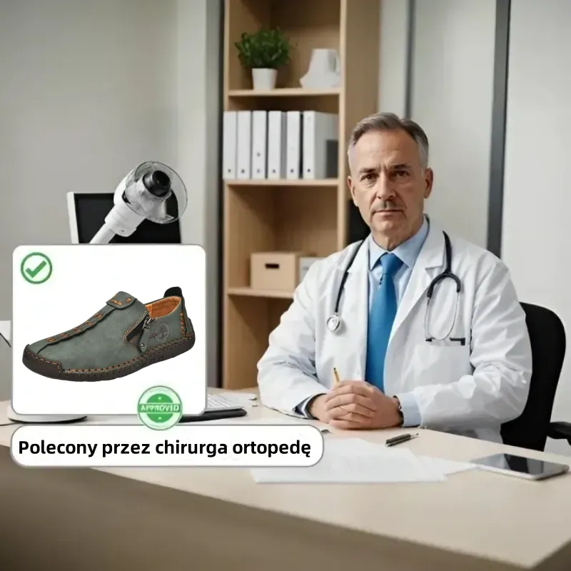 【🎉Ograniczona czasowo wyprzedaż - 60% zniżki, tylko dziś - nie przegap tego】 - Męskie buty ortopedyczne wykonane z australijskiej skóry cielęcej 👞Wygodne chodzenie i ulga w bólu✅