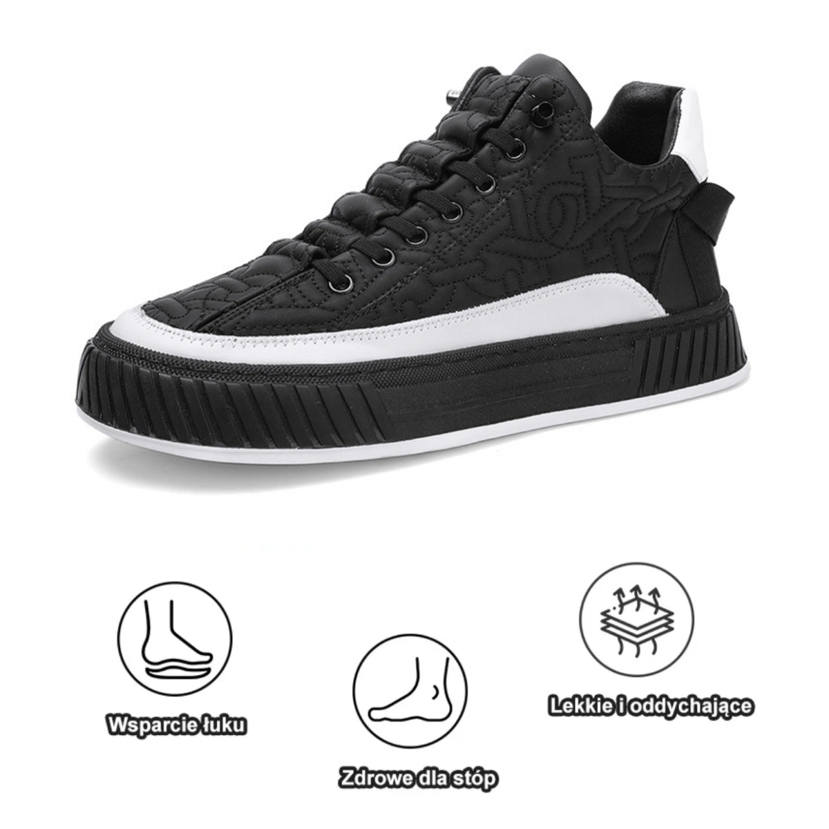 【🎁Ograniczona czasowo promocja – nie przegap!】Męskie, antypoślizgowe, ortopedyczne buty codzienne👞 Wsparcie łuku stopy, pozbądź się bólu stóp w trzy dni✅