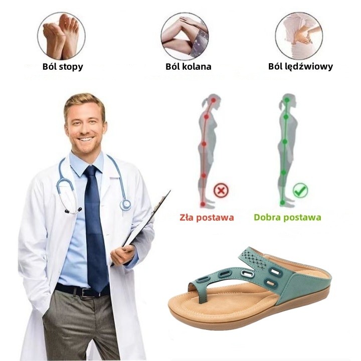 [🎁Dziś połowa ceny - nie przegap] Ergonomicznie zaprojektowane sandały ortopedyczne - bezbolesne chodzenie 👞 sprawiają, że chodzenie jest bardziej komfortowe