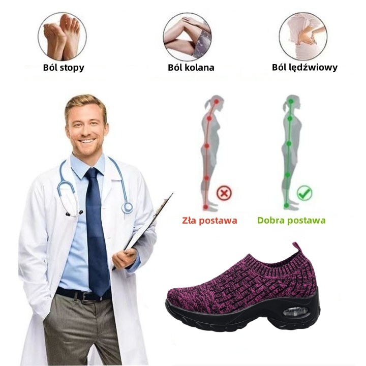 【🔥Dziś połowa ceny - nie przegap】 Ergonomicznie zaprojektowane buty ortopedyczne - konstrukcja z podparciem łuku stopy 👞Łatwo pozbądź się bólu stóp