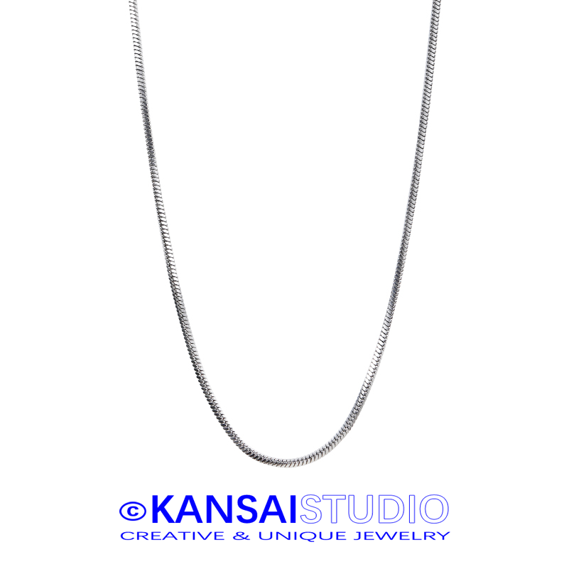 Minimalist Snake Chain Necklace for Men and Women Stainless Steel Square Link Simple Fashion Jewelry Unisex Gift