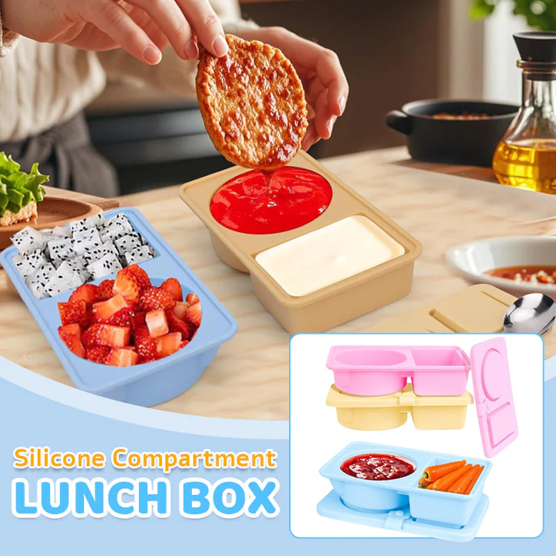 Reusable food grade silicone lunch box