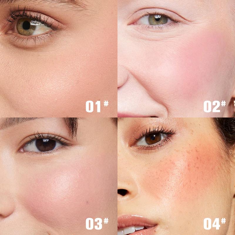 PHOFAY Soft Pinch Glitter Powder Blush, Glow Peach Blush Makeup Cosmetic Gifts, Contour & Highlight Face for a Shimmery Finish