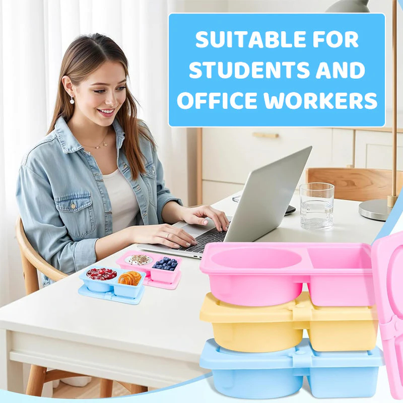 Reusable food grade silicone lunch box