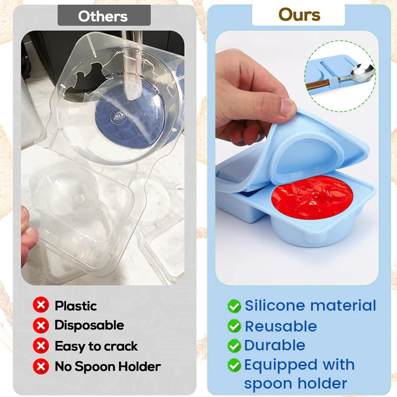 Reusable food grade silicone lunch box