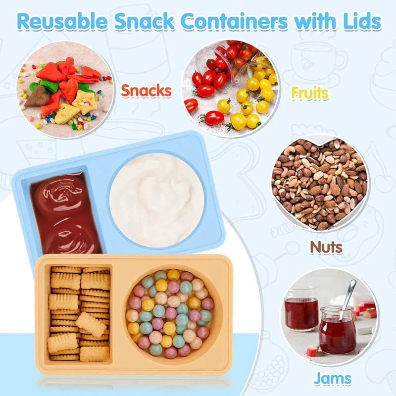 Reusable food grade silicone lunch box