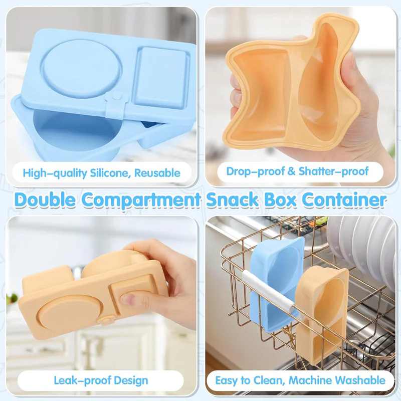 Reusable food grade silicone lunch box