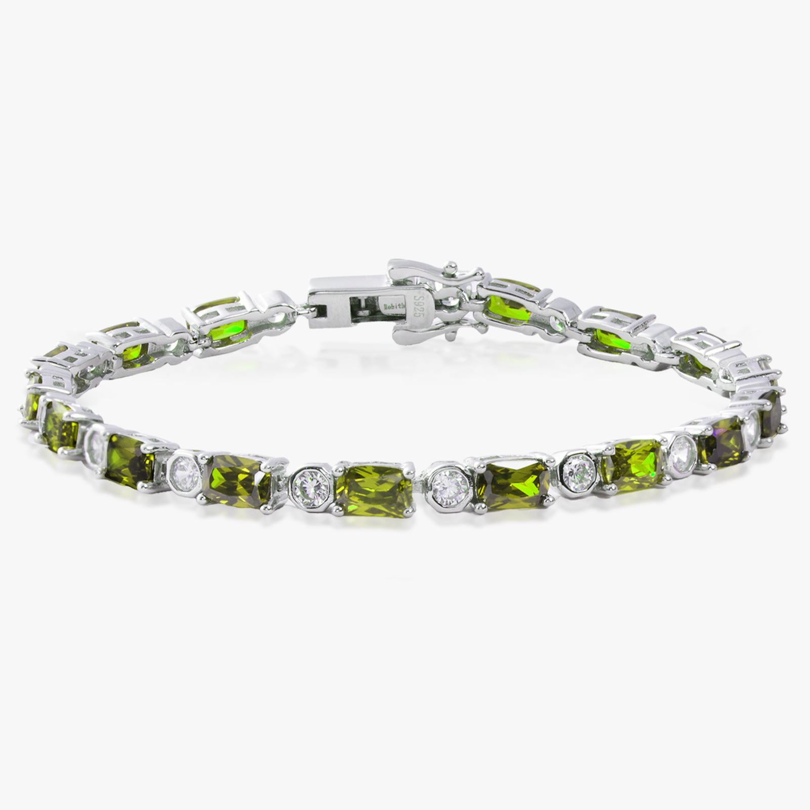 S925 Sterling Silver Birthstone Tennis Bracelet